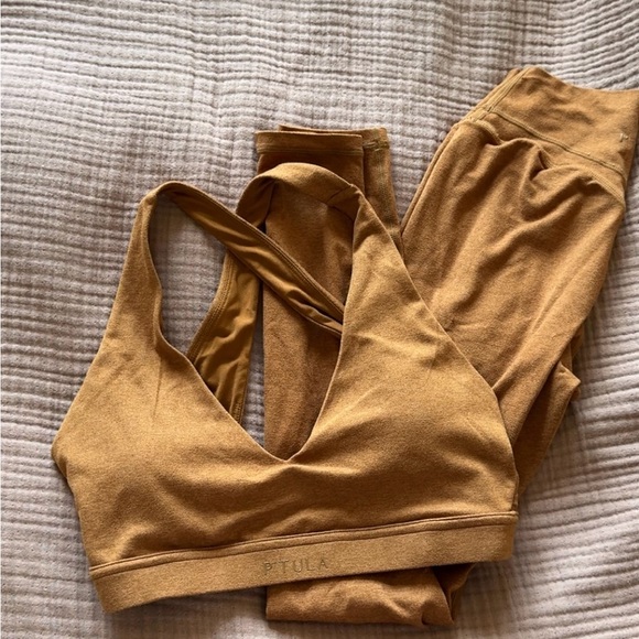 P'tula Women's Tan Workout Set - Picture 1 of 1